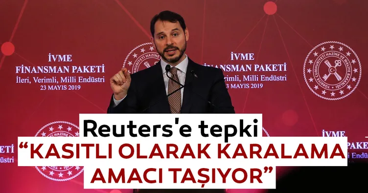 Hazine Bakanlığı’ndan Reuters’e tepki