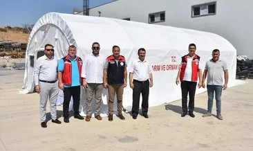 Şarköy’de yangınzede çiftçilere çadır dağıtıldı #tekirdag