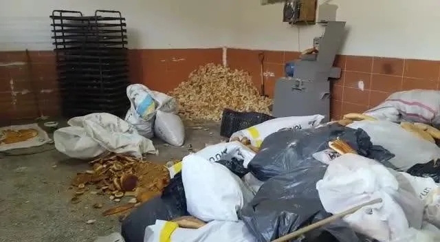 Çöpten çıkarılan ekmekleri un haline getirip pasta yapıyorlardı