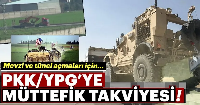 Koalisyon güçleri terör örgütü YPG/PKK'ya iş makineleri gönderdi