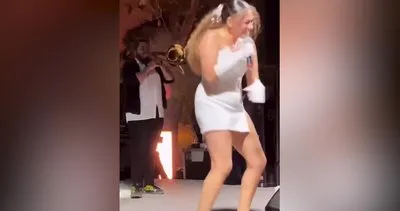 Dilan Çıtak Tatlıses kendi düğününde sahneye çıkıp davetlileri böyle eğlendirdi | Video