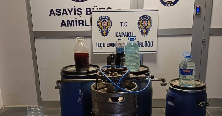 Evlerini içki imalathanesine çevirmiş