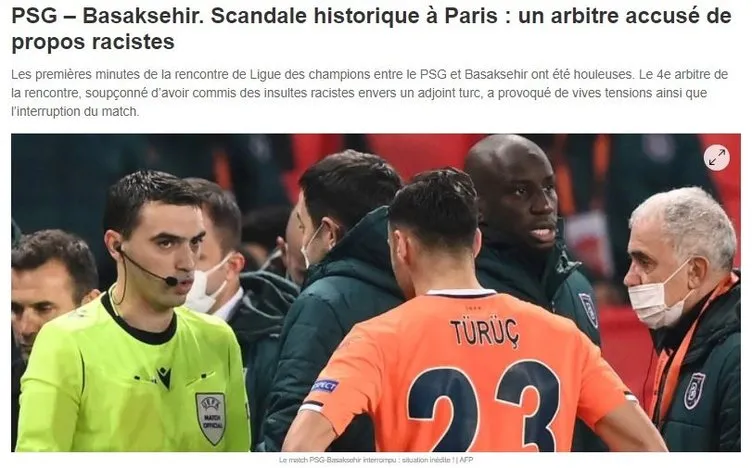 Fransız basını tarihi skandalı böyle gördü! İşte PSG-Başakşehir maçının manşetleri