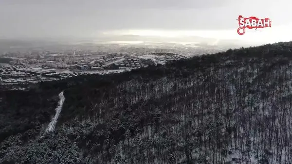 İstanbul’a kar yağdı, Aydos Tepesi'nde kartpostallık görüntüler ortaya çıktı | Video