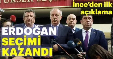 Muharrem İnce'den son dakika 24 Haziran 2018 seçim açıklaması: 'Erdoğan kazandı'