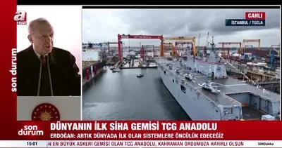 SON DAKİKA: Dünyanın ilk SİHA Gemisi “TCG Anadolu” Donanma’ya teslim edildi | Video