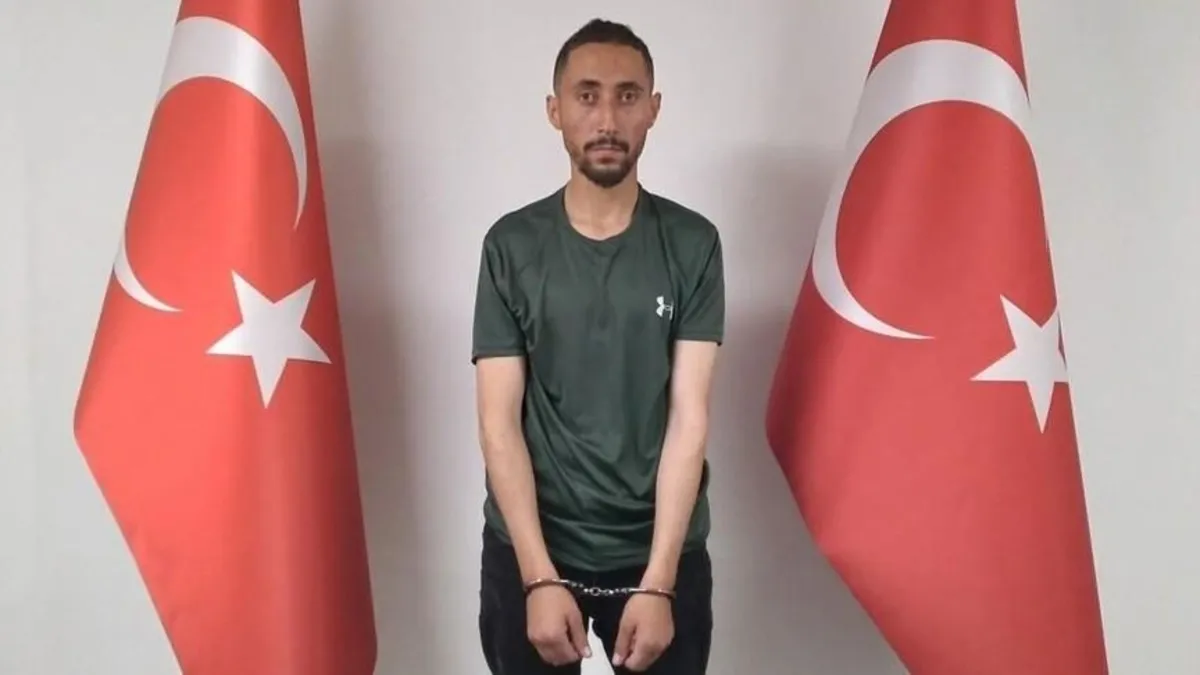 Milli İstihbarat Teşkilatı tarafından yakalanan DEAŞ'lı terörist Ahmet Kazancı'nın tutuklanmasıyla ilgili haber görseli.
