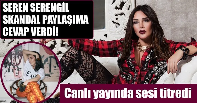 Seren Serengil çıplak fotoğrafını yayınlayan Hande Yener’e canlı yayında cevap verdi!