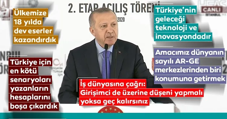 SON DAKİKA: Başkan Erdoğan: Türkiye’nin geleceği teknoloji ve inovasyondadır