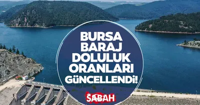 Bursa baraj doluluk oranları güncellendi! Bursa’da baraj doluluk oranı yüzde kaç oldu? BUSKİ duyurdu!