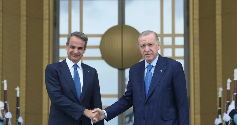 Ankara'da kritik kabul! Başkan Erdoğan Yunanistan Başbakanı Miçotakis ile görüştü