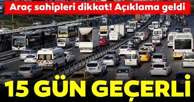 Araç satışında trafik sigortası 15 gün devam edecek!