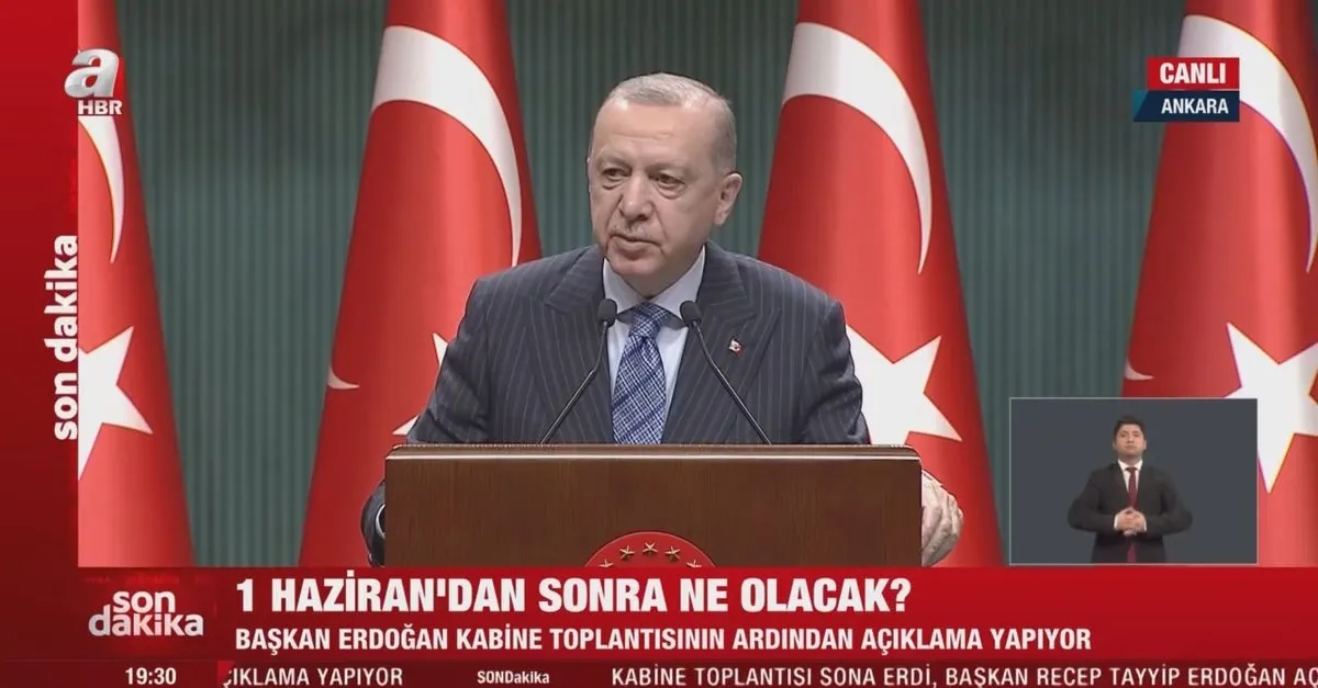 son dakika baskan erdogan kabine toplantisi kararlarini canli yayinda acikladi 1 haziran dan sonra ne olacak videosunu izle son dakika haberleri son dakika baskan erdogan kabine toplantisi kararlarini canli yayinda acikladi 1 haziran dan sonra ne olacak videosunu izle son dakika haberleri