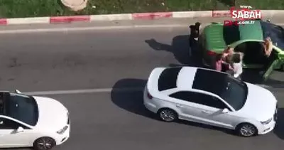 Trafikte tartıştığı 3 kadını sopayla darp etti | Video