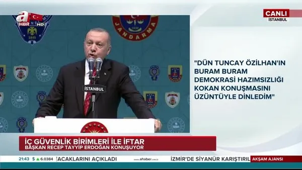 Başkan Erdoğan'dan Tuncay Özilhan'a çok sert eleştiri