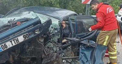 Gönen’de trafik kazası: Tırın dorsesi otomobili biçti
