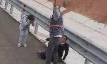 Çocuğun gözyaşına bakmadı! Ankara’da otoyol kenarında kadına şiddet