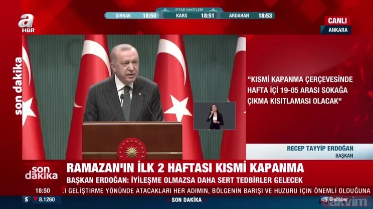 Son Dakika Haberi! Başkan Erdoğan: Kafe, kıraathane, lokal, çay bahçesi, spor salonu faaliyetlerine ara verecek | Video