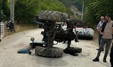 Oğlunun kullandığı traktörün altında can verdi! #bursa