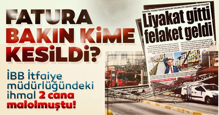 Son dakika! 2 itfaiye eri şehit olmuştu! İBB faturayı bakın kime kesti?