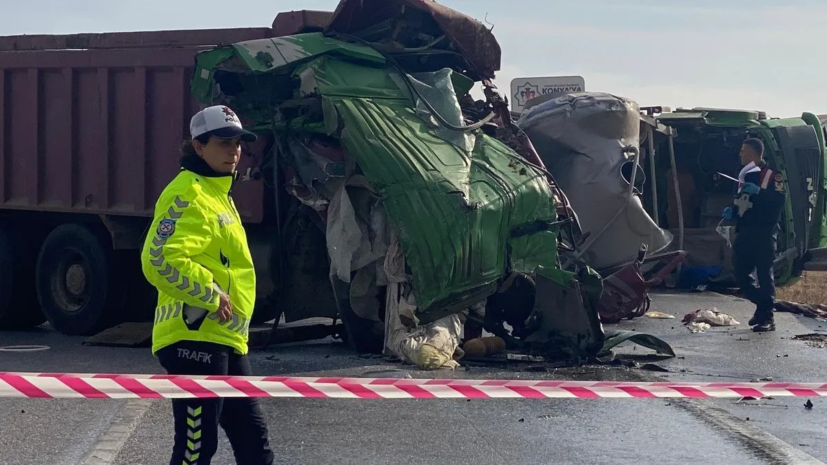 Konya'da süt tankeri faciası: 2 ölü