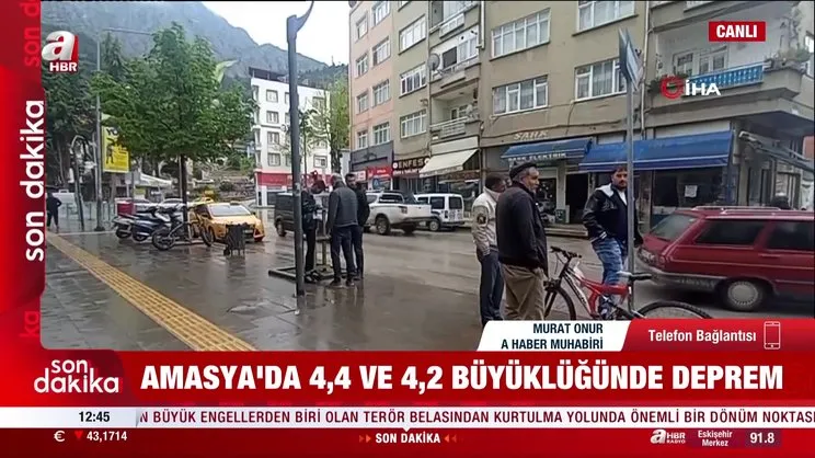 Amasya'da peşpeşe iki deprem, panik yarattı | Video