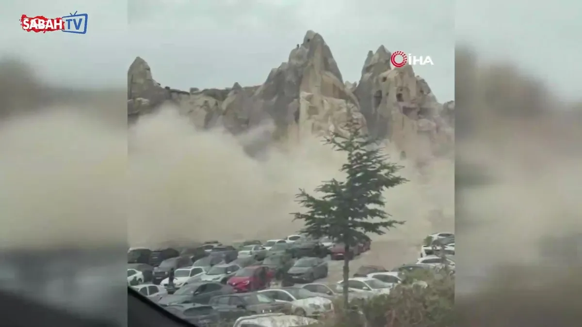 Kapadokya'da peribacası çöktü: 2 kişi hayatını kaybetti! Çökme anı kameraya böyle yansıdı | Video