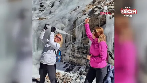 Antalya Alanya'da oluşan devasa buz kütleleri kamerada | Video