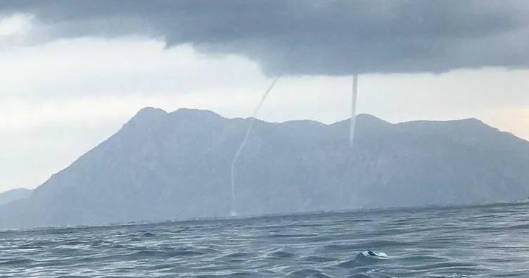 Antalya’da panik: Denizdeki hortumlar korkuttu!