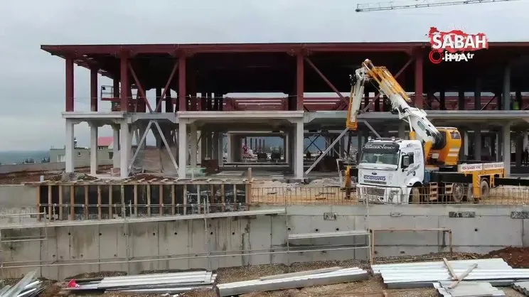 9 şiddetine dayanıklı çelikten yapılan hastane mart ayının sonunda teslim edilecek | Video