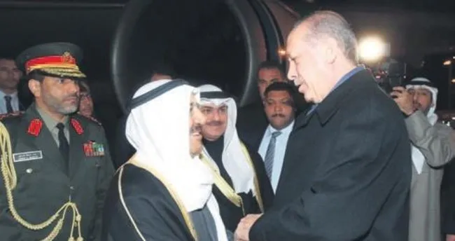Erdoğan’dan Kuveyt Emiri’ne jest