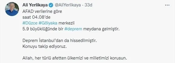 SON DAKİKA: Düzce'de 5,9'luk deprem: Ankara ve İstanbul deprem ile sarsıldı! İşte deprem bölgesinden son haberler