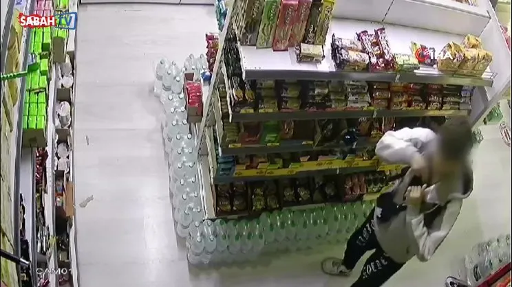 Dubai çikolatası hırsızlığı güvenlik kamerasında | Video