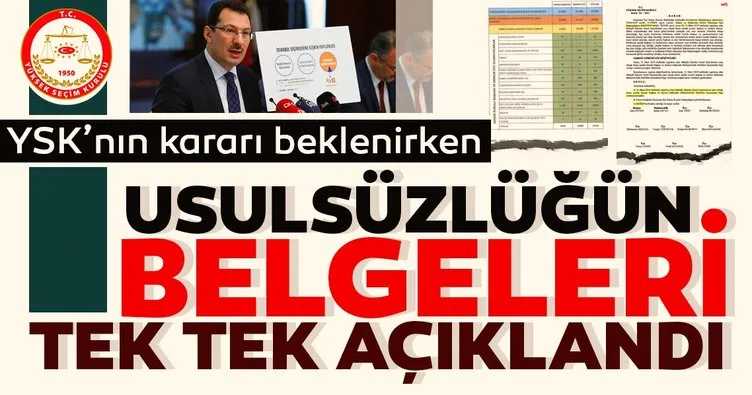 Son dakika haberi: YSK'nın kararı beklenen İstanbul seçimleri konusunda tüm usulsüzlük belgeleri açıklandı