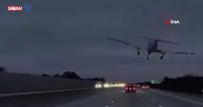 ABD’de uçak, seyir halindeki araca çarptı! O anlar kamerada | Video