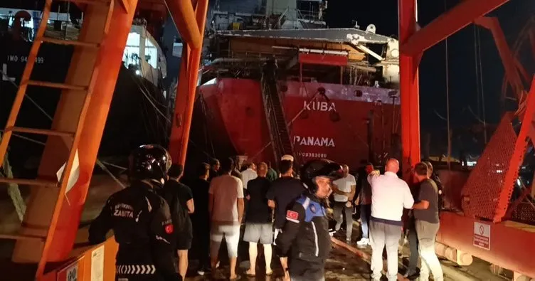 İstanbul Tuzla’da bakıma alınan bir gemide yangın çıktı