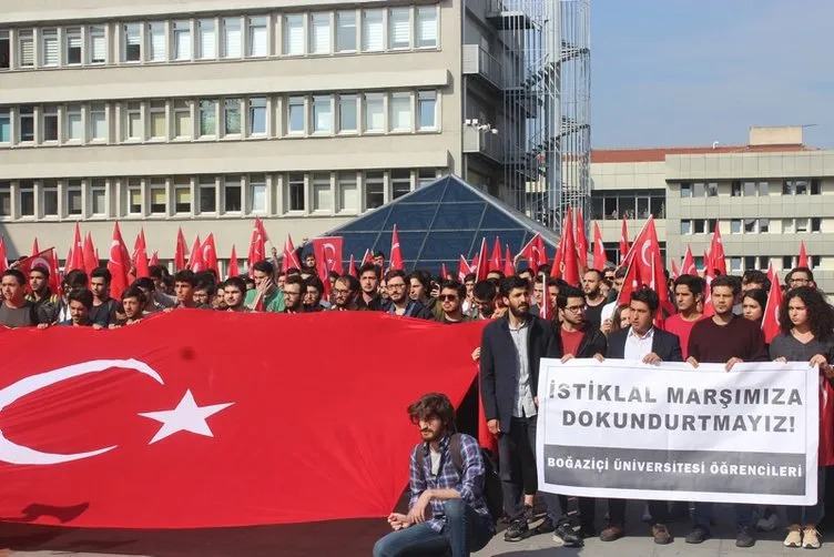 Boğaziçi Üniversitesi’nde İstiklal Marşına hakarete tepki