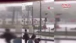 Gaziantep’te facianın eşiğinden dönüldü: Tramvayın üzerine yıldırım düştü! | Video