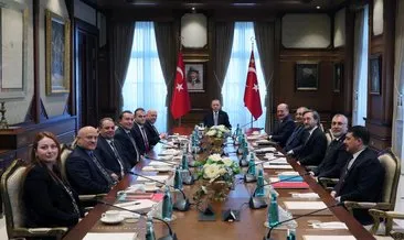 Başkan Erdoğan, Bakan Bilgin ve Hak-İş heyetini kabul etti