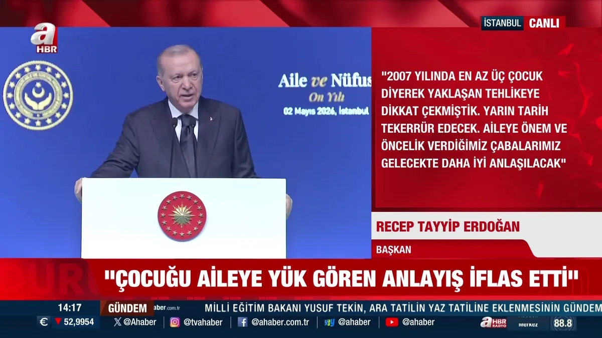 Başkan Erdoğan’dan Aile ve Nüfus 10 Yılı Vizyon Tanıtım Programı’nda açıklamalar | Video videosunu izle Başkan Erdoğan’dan Aile ve Nüfus 10 Yılı Vizyon Tanıtım Programı’nda açıklamalar | Video videosunu izle