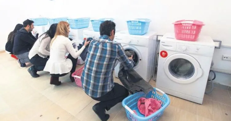 Çamaşır yıkama merkezi 850 öğrenciye hizmet verdi