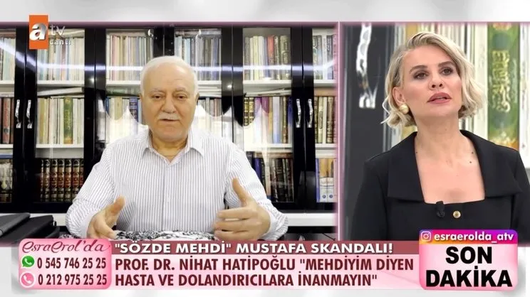 Türkiye Esra Erol’daki bu olayı konuşuyor! Nihat Hatipoğlu’ndan son noktayı koyan ‘mehdi’ açıklaması!