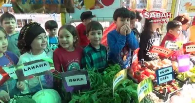 Minikler halk pazarı kurup, depremzedeler için satış yaptı | Video