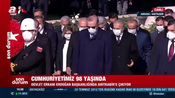 Son dakika: Başkan Erdoğan ve Devlet Erkanı Anıtkabir'de...