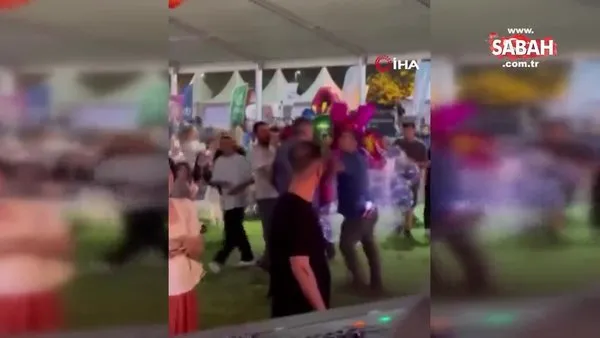 Festival alanını boks ringine çevirdiler! Kavga anları kamerada | Video