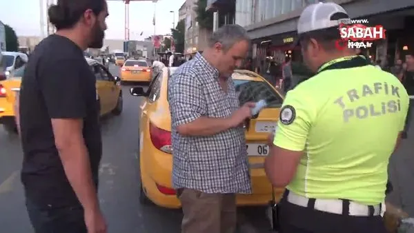 İstanbul'da kaldırımdaki yayaya çarparak kaçan taksici yakalandı!