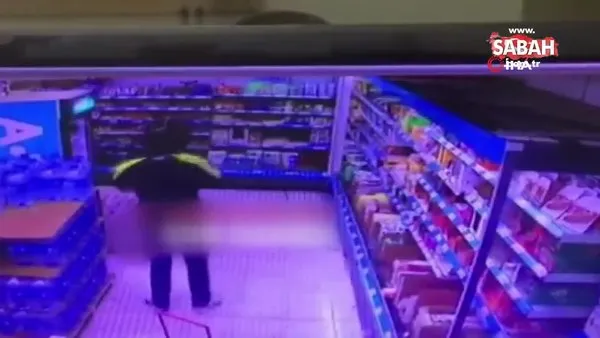 Ankara'da marketteki hırsızlık anı kameralara yansıdı