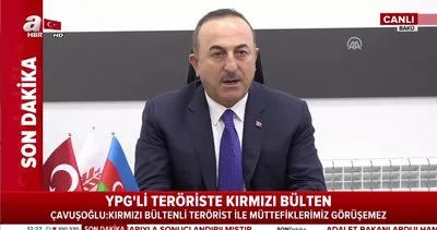 Dışişleri Bakanı Mevlüt Çavuşoğlu’ndan kırmızı bültenle aranan terörist hakkında açıklama