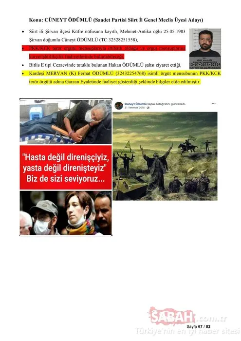 İşte Saadet Partisi'nin listelerindeki PKK'lı adaylar!