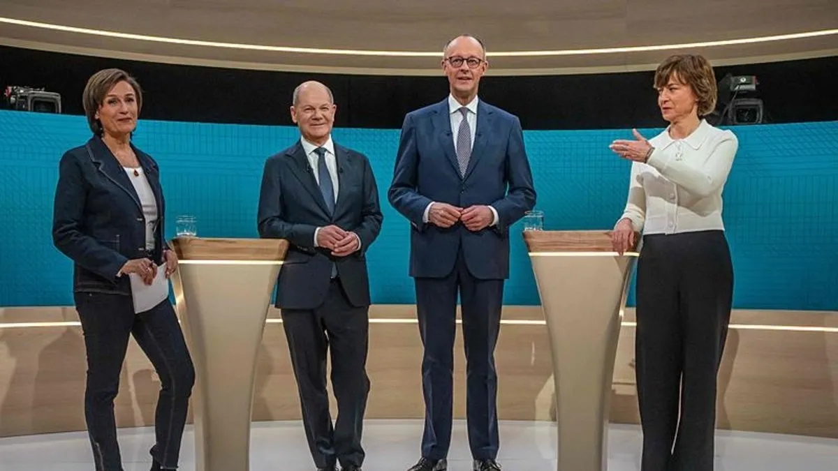 Almanya'da liderler düellosu! Scholz ve Merz seçim öncesi TV'de kozlarını paylaştı